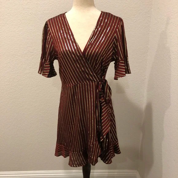Show Me Your MuMu Wrap Dress (L) - Picture 2 of 7